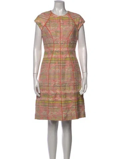Pre-owned Lela Rose Nylon Knee-length Dress W/ Tags In Pink
