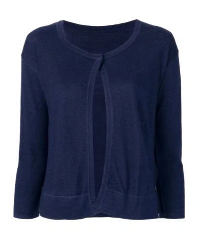 Lela Rose One Button Cardigan In Blue