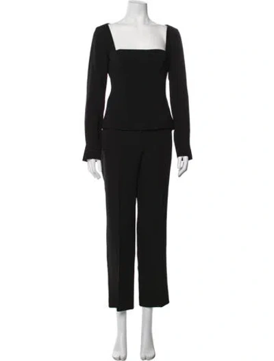 Pre-owned Lela Rose Pantsuit W/ Tags In Black