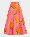 Lela Rose Parker Floral Midi Circle Skirt