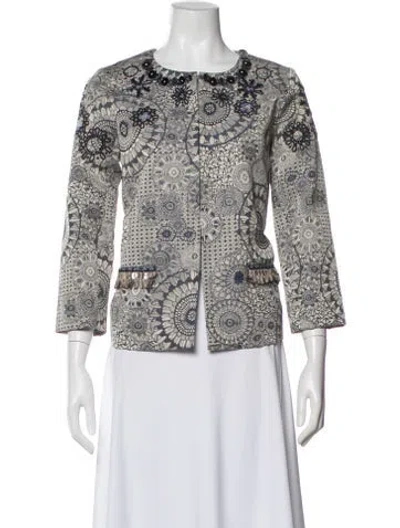 Pre-owned Lela Rose Patterned Jacket In Multi
