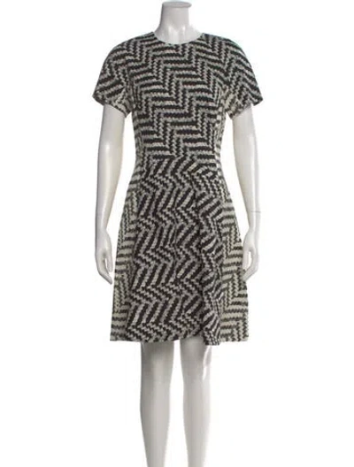 Pre-owned Lela Rose Patterned Knee-length Dress
