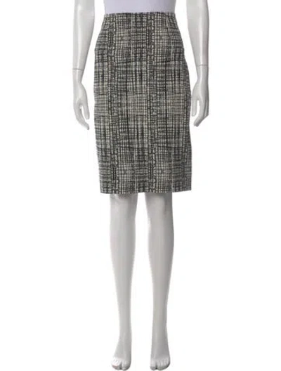 Pre-owned Lela Rose Patterned Knee-length Skirt In Multi