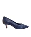 Lela Rose Pointed Knitted High Heels In Blue