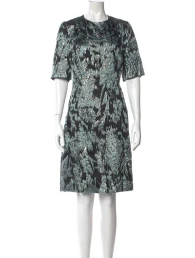 Pre-owned Lela Rose Printed Knee-length Dress