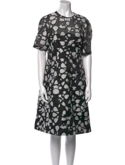 Pre-owned Lela Rose Printed Knee-length Dress In Multi