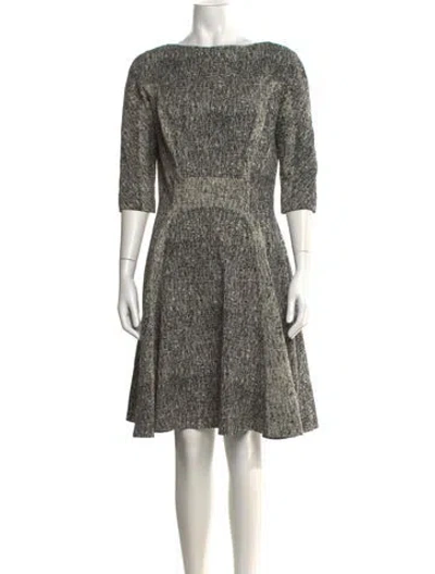 Pre-owned Lela Rose Printed Knee-length Dress In Multi