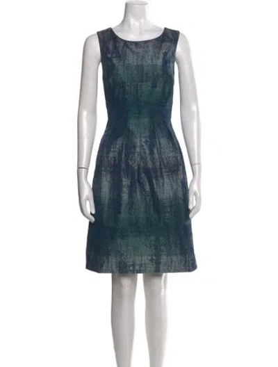 Pre-owned Lela Rose Printed Knee-length Dress In Multi