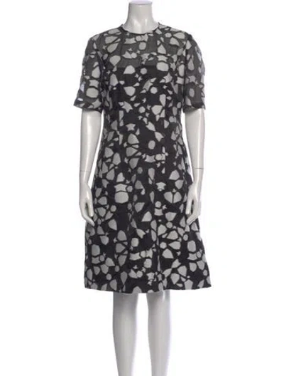 Pre-owned Lela Rose Printed Knee-length Dress In Multi