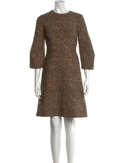 Pre-owned Lela Rose Printed Knee-length Dress In Pink