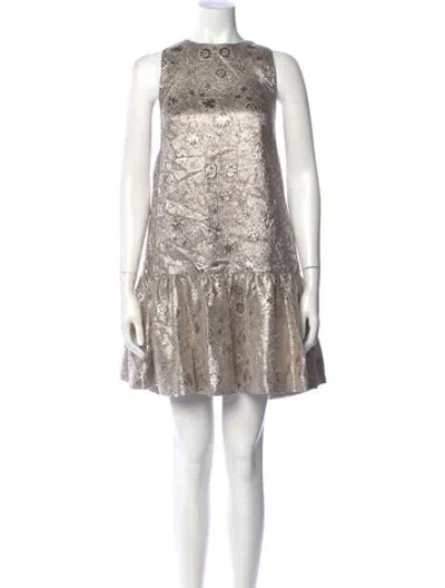 Pre-owned Lela Rose Printed Mini Dress