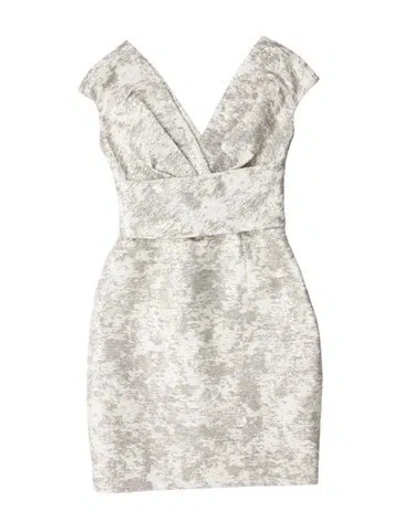 Pre-owned Lela Rose Printed Mini Dress In Multi