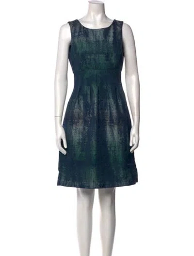 Pre-owned Lela Rose Printed Mini Dress In Multi