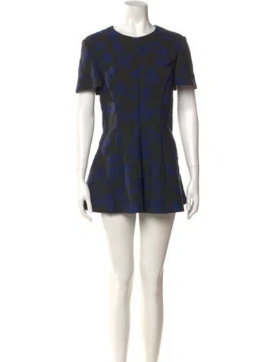 Pre-owned Lela Rose Printed Mini Dress In Multicolor