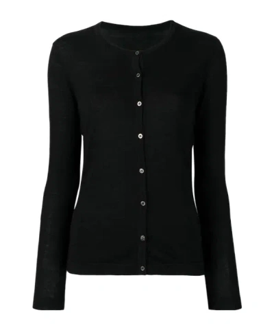 Lela Rose Round Neck Cardigan In Black