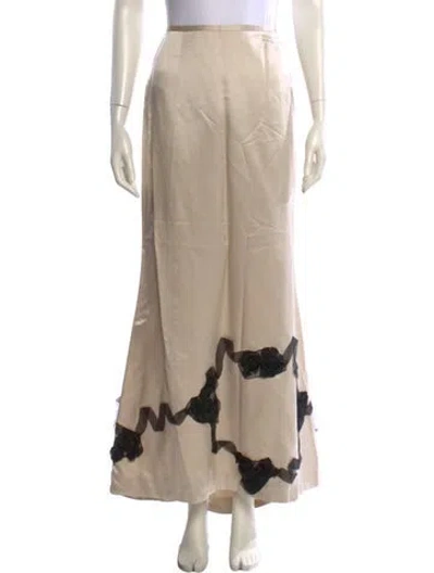 Pre-owned Lela Rose Satin Long Skirt