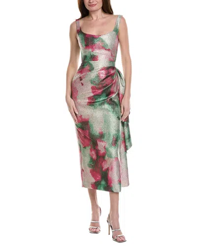 Lela Rose Scoop Neck Florence Sheath Dress In Multi