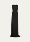 Lela Rose Sequin Embellished Column Gown In Black