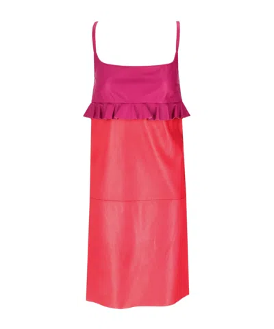Lela Rose Shoulder Strap Dress In Pink