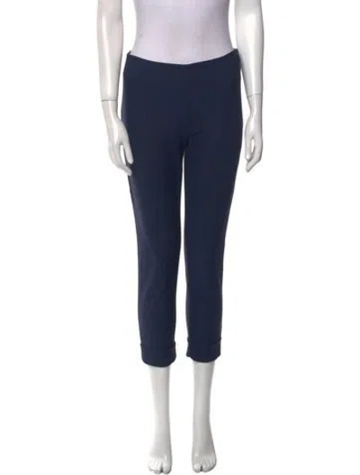 Pre-owned Lela Rose Skinny Leg Pants In Blue