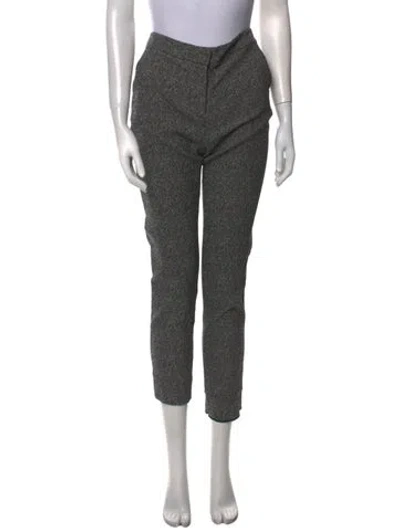 Pre-owned Lela Rose Skinny Leg Pants In Gray