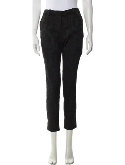 Pre-owned Lela Rose Skinny Leg Pants In Gray