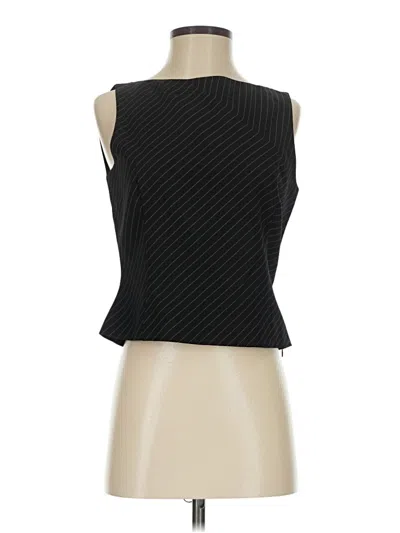 Pre-owned Lela Rose Sleeveless Blouse In Black