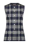 Lela Rose Sleeveless Fitted Tunic In Navy In Blue