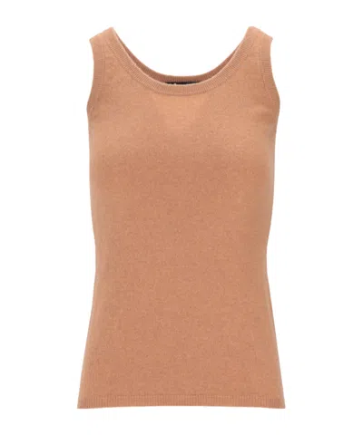 Lela Rose Sleeveless Vest In Brown