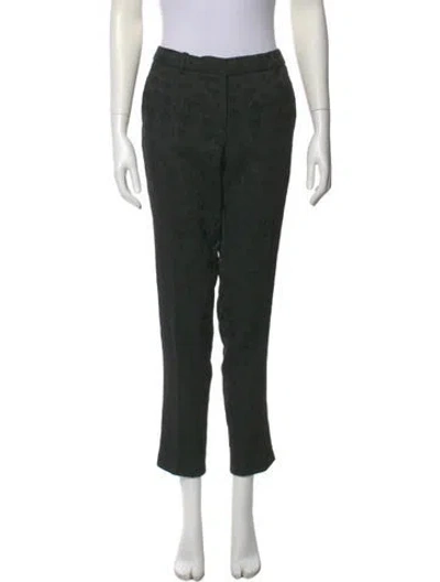 Pre-owned Lela Rose Straight Leg Pants In Black
