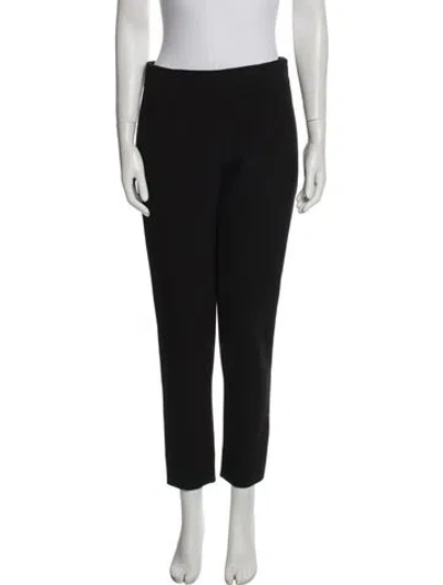 Pre-owned Lela Rose Straight Leg Pants In Black