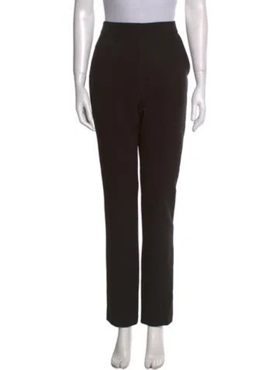 Pre-owned Lela Rose Straight Leg Pants In Black