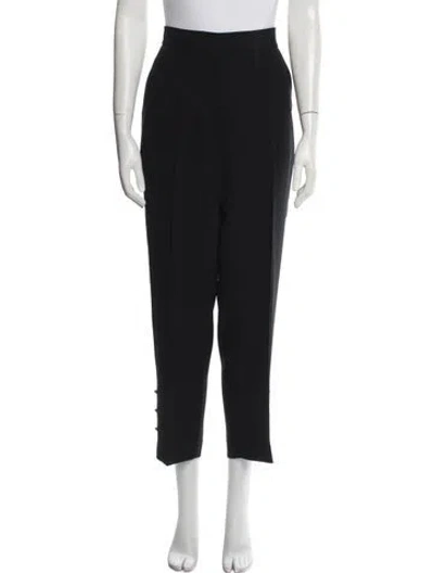 Pre-owned Lela Rose Straight Leg Pants In Black