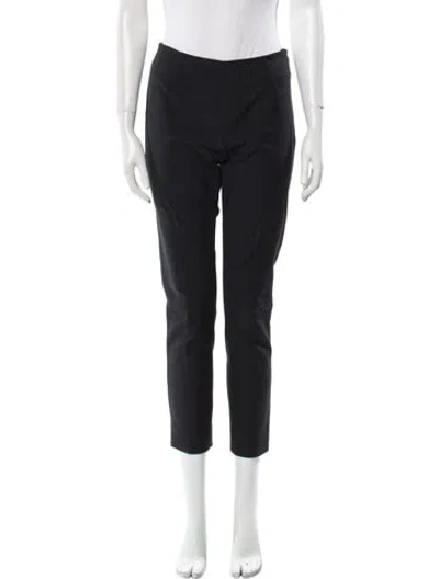 Pre-owned Lela Rose Straight Leg Pants In Black