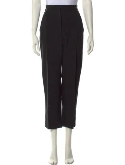 Pre-owned Lela Rose Straight Leg Pants In Black