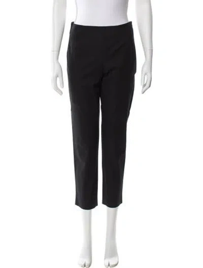 Pre-owned Lela Rose Straight Leg Pants In Black