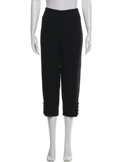 Pre-owned Lela Rose Straight Leg Pants In Black