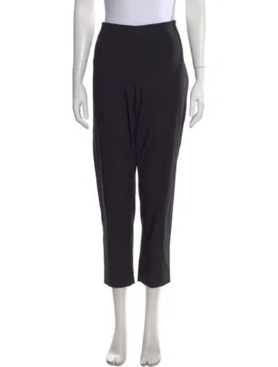 Pre-owned Lela Rose Straight Leg Pants In Black