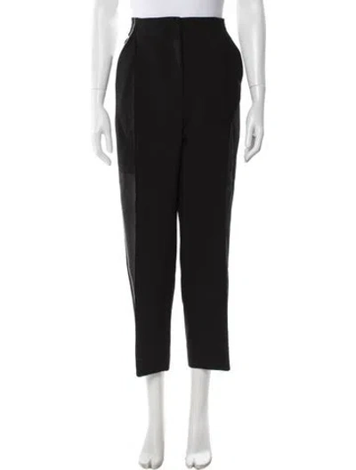 Pre-owned Lela Rose Straight Leg Pants In Black
