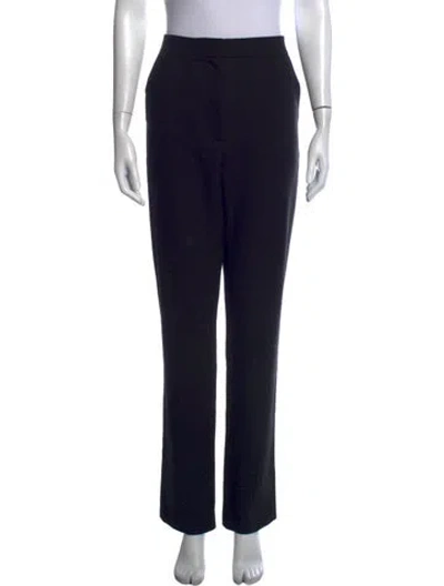 Pre-owned Lela Rose Straight Leg Pants In Black