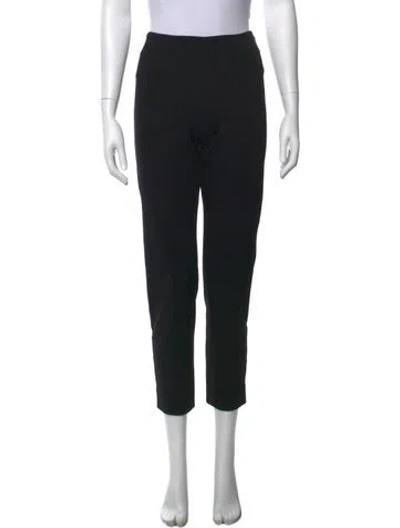 Pre-owned Lela Rose Straight Leg Pants In Black