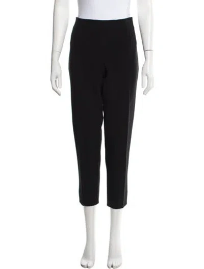 Pre-owned Lela Rose Straight Leg Pants In Black