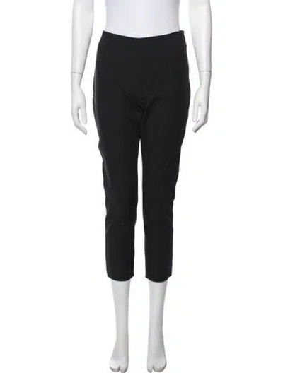 Pre-owned Lela Rose Straight Leg Pants In Black