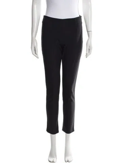 Pre-owned Lela Rose Straight Leg Pants In Black