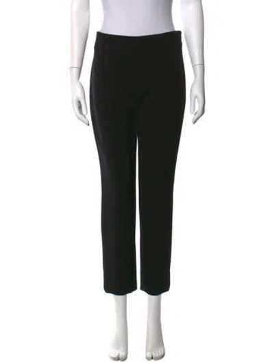 Pre-owned Lela Rose Straight Leg Pants In Black