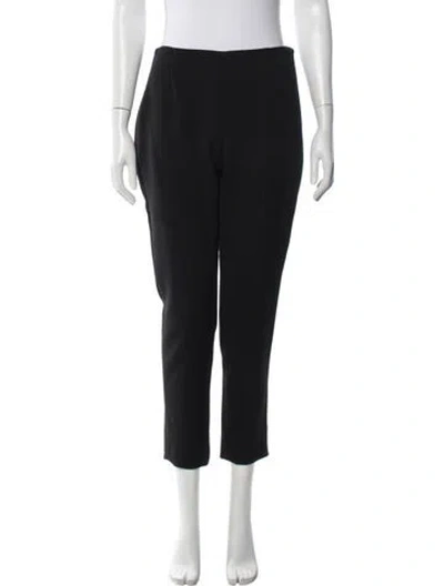 Pre-owned Lela Rose Straight Leg Pants In Black