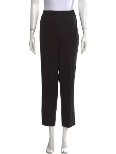 Pre-owned Lela Rose Straight Leg Pants In Black