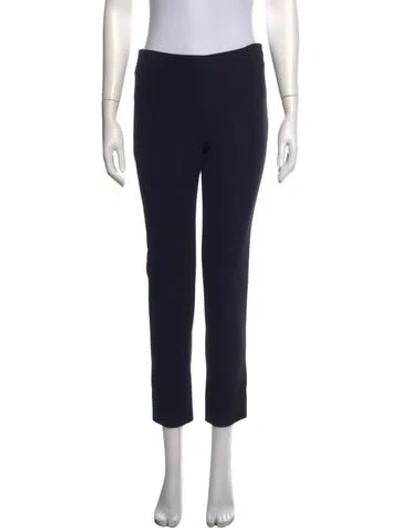 Pre-owned Lela Rose Straight Leg Pants In Black