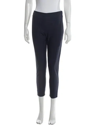 Pre-owned Lela Rose Straight Leg Pants In Blue