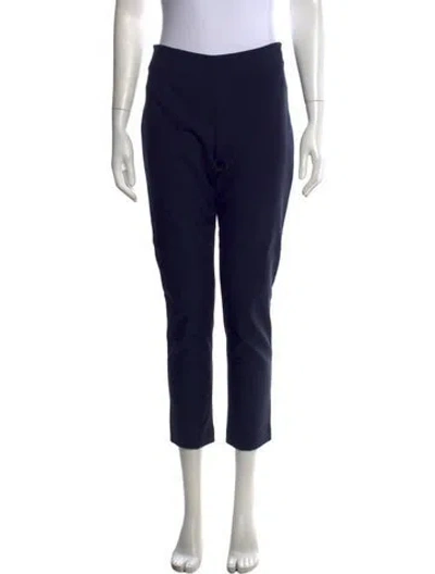 Pre-owned Lela Rose Straight Leg Pants In Blue